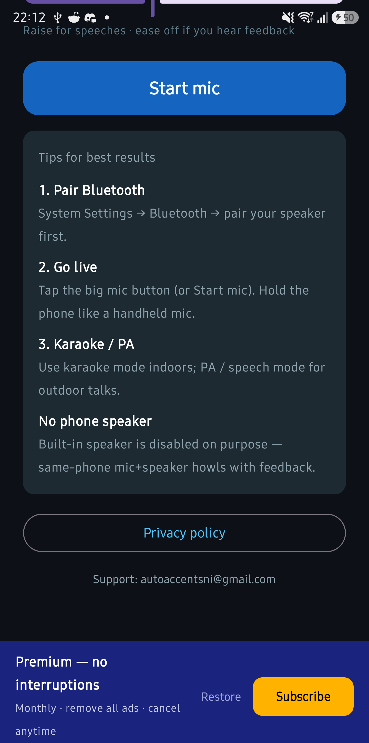 Tips for karaoke and PA